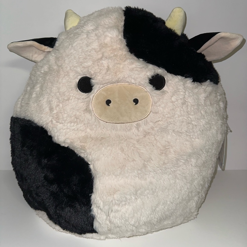 UK Exclusive Fuzz-a-mallows Fuzzy Connor Cow Squishmallows